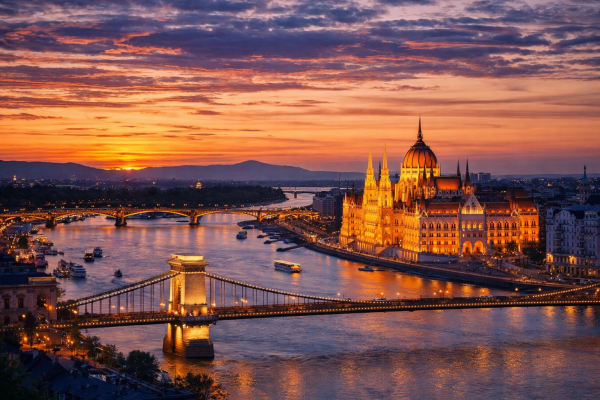 Budapest 3 Day Itinerary Sunset Parliament View - Smart Discoveries Budapest parliament Danube chain bridge sunset travel itinerary 2026